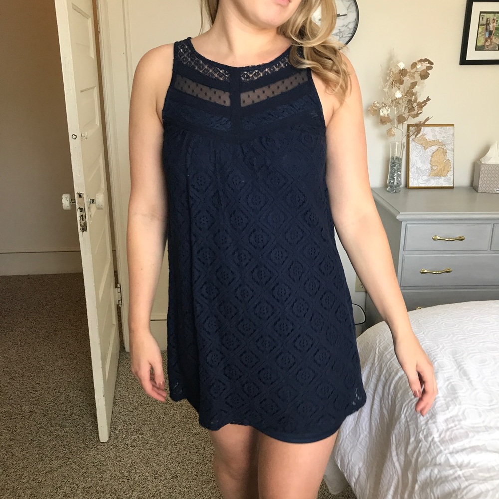 Navy Blue Lace Sundress